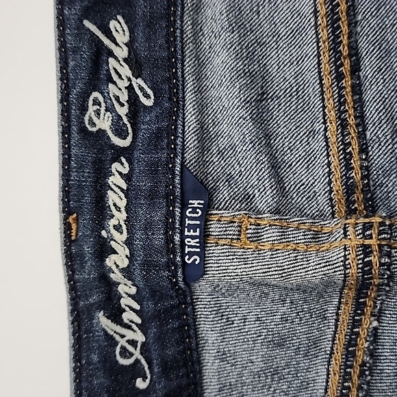 American Eagle Women's Stretch Skinny Denim Blue Jean Size 2 Short - Picture 4 of 15